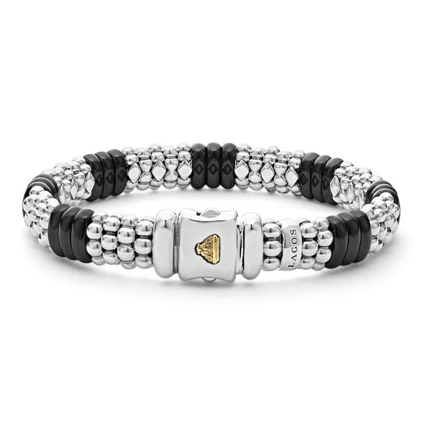 Black Caviar Ceramic Caviar Beaded Bracelet | 9mm Image 2 Hingham Jewelers Hingham, MA