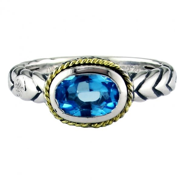 Sterling Ring with Blue Topaz Hingham Jewelers Hingham, MA