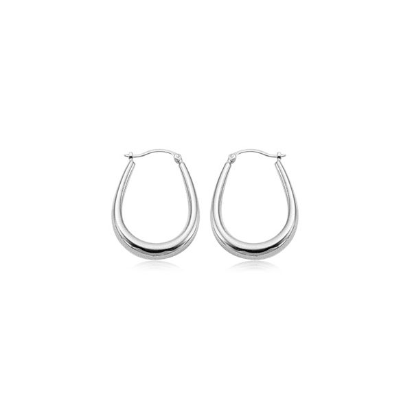 V Shaped Hoop Earrings Hingham Jewelers Hingham, MA