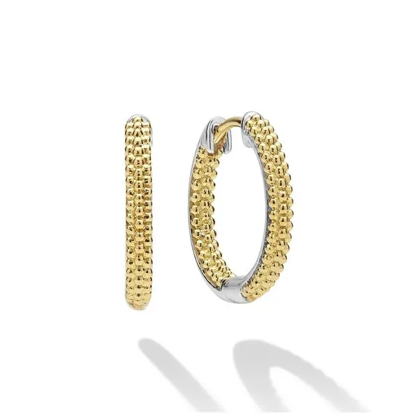 Caviar Lux Two-Tone Caviar Huggie Earrings Hingham Jewelers Hingham, MA