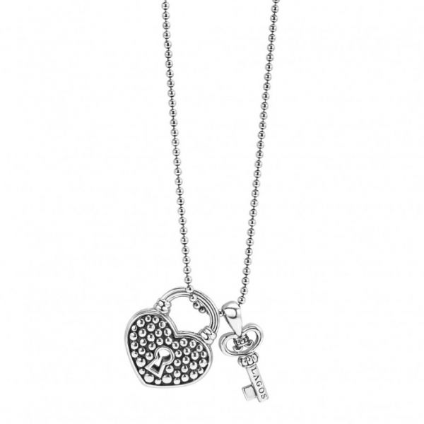 Beloved Lock and Key Pendant Necklace Hingham Jewelers Hingham, MA