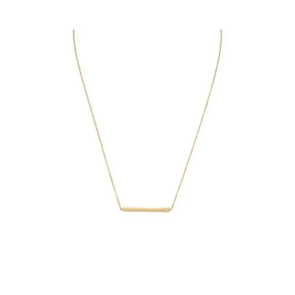 14 Karat Gold Plated Bar Necklace Hingham Jewelers Hingham, MA