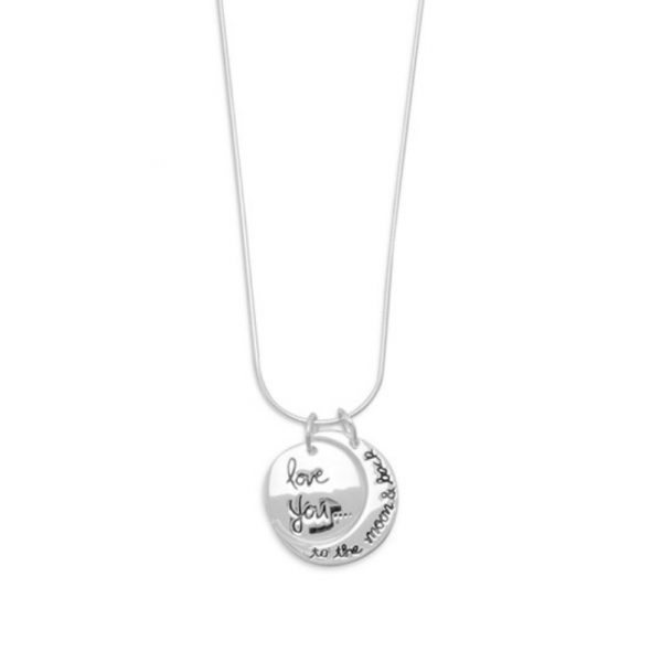 Love You to the Moon & Back Necklace Hingham Jewelers Hingham, MA