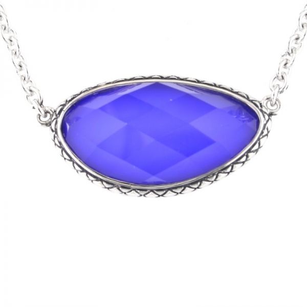 Blue Agate Necklace Hingham Jewelers Hingham, MA