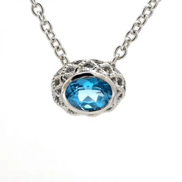 Blue Topaz Necklace Hingham Jewelers Hingham, MA