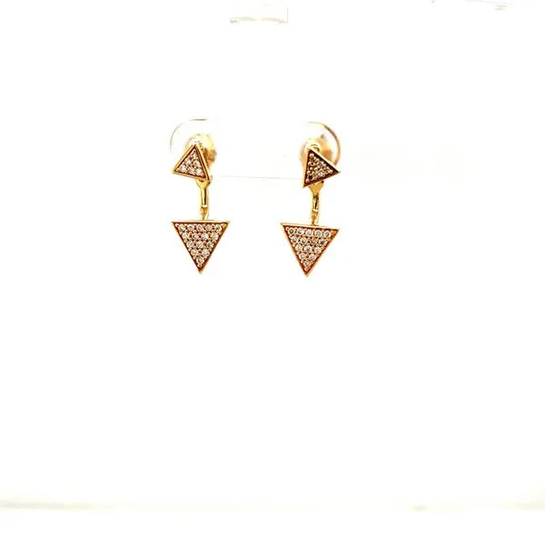 Double Triangle Diamond Earrings Hogan's Jewelers Gaylord, MI