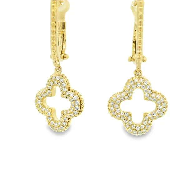 Diamond Clover Earrings Hogan's Jewelers Gaylord, MI
