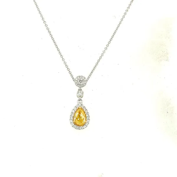Fancy Yellow Diamond Necklace Hogan's Jewelers Gaylord, MI