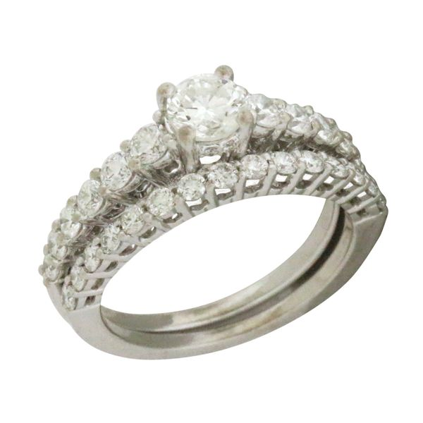 White Gold Diamond Wedding Set Holliday Jewelry Klamath Falls, OR