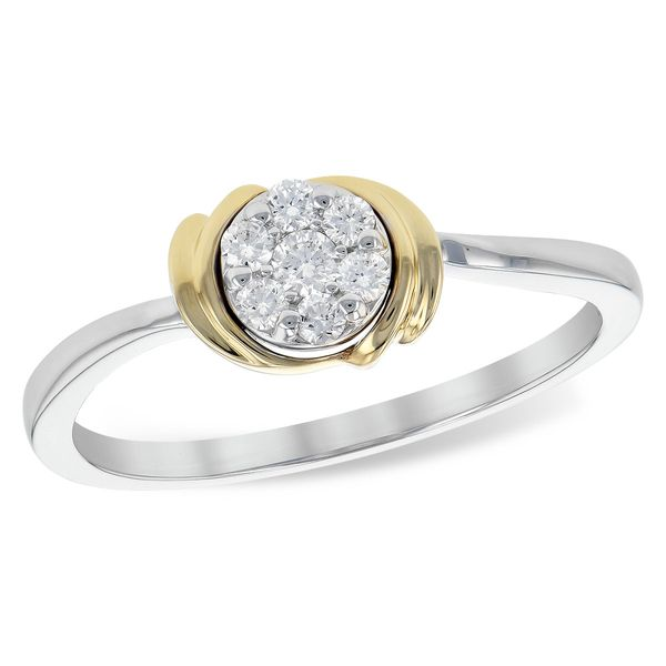 Allison Kaufman two-tone cluster design ring. Holliday Jewelry Klamath Falls, OR
