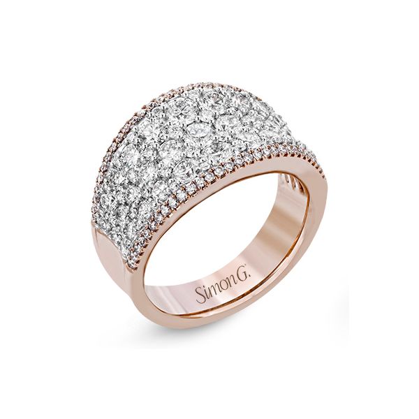 Stunning Simon G pave' diamond ring. Holliday Jewelry Klamath Falls, OR