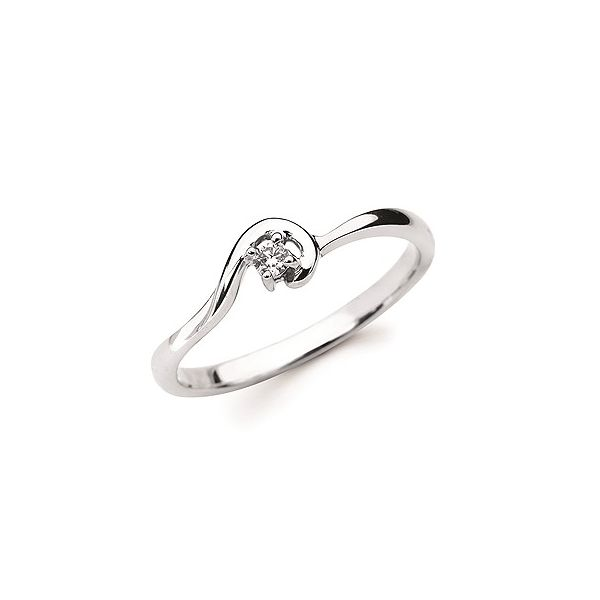 Sweet curved diamond solitaire ring Holliday Jewelry Klamath Falls, OR