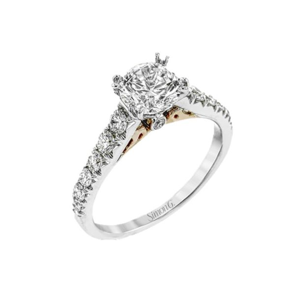 Simon G stunning straight line diamond ring. *center not included. Holliday Jewelry Klamath Falls, OR