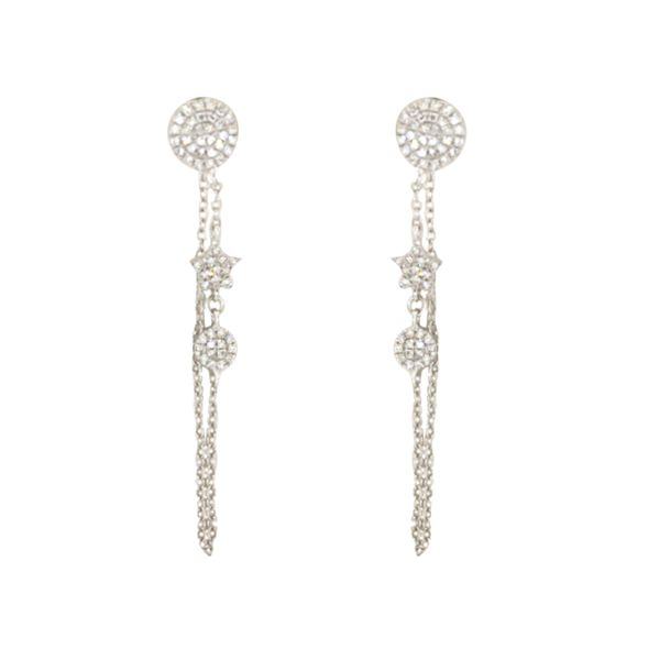 Pave Star and Rounds Diamond Earrings Holliday Jewelry Klamath Falls, OR