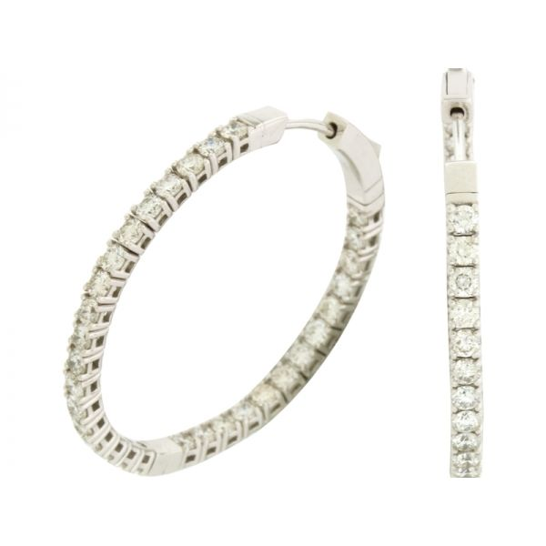 Flexible Inside Out Diamond Hoop Earrings Holliday Jewelry Klamath Falls, OR