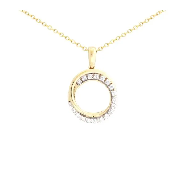 Intriguing Interlocking Circles Diamond Pendant in Yellow Gold Holliday Jewelry Klamath Falls, OR