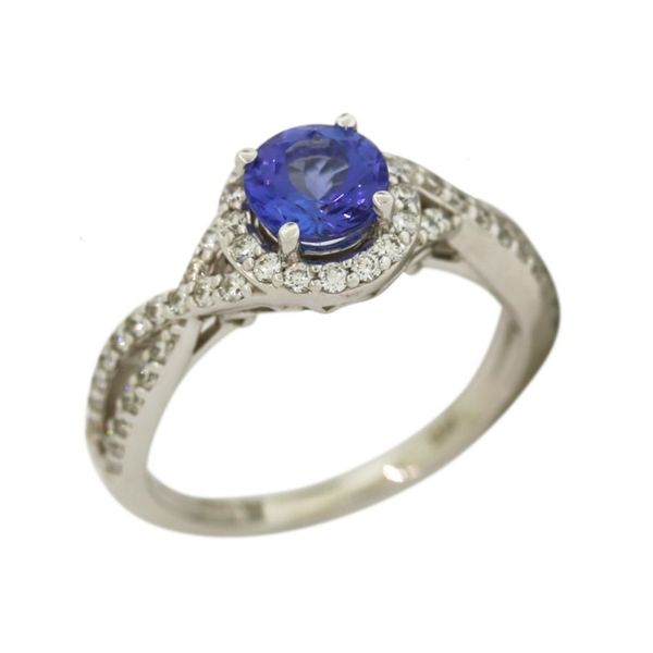 Tanzanite and diamond halo style ring Holliday Jewelry Klamath Falls, OR