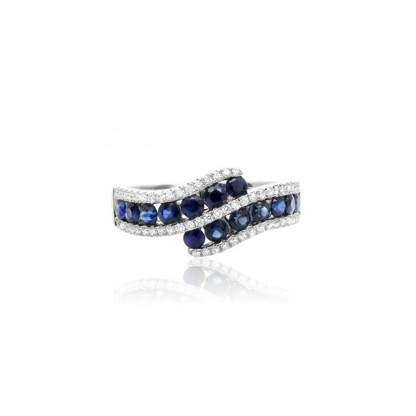 Gorgeous bypass style sapphire and diamond ring Holliday Jewelry Klamath Falls, OR