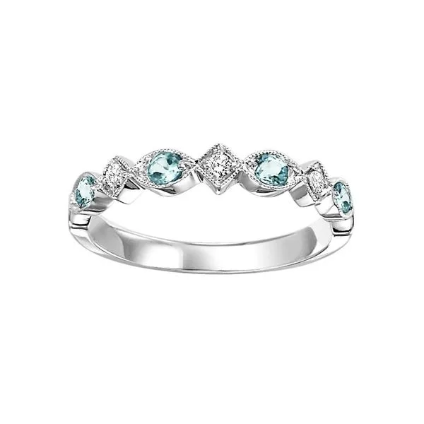 Fun and Stackable Diamond and Blue Topaz Band Holliday Jewelry Klamath Falls, OR