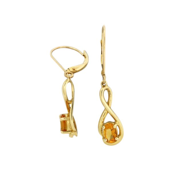 Gorgeous citrine earrings featured in 14 karat yellow gold Holliday Jewelry Klamath Falls, OR