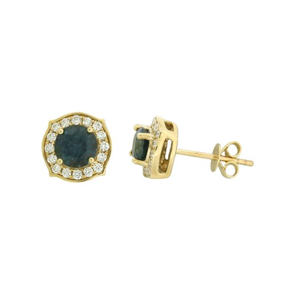 Montana sapphire and diamond earrings Holliday Jewelry Klamath Falls, OR