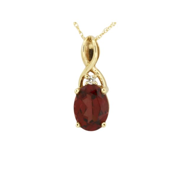 Rhodolite garnet and diamond pendant Holliday Jewelry Klamath Falls, OR