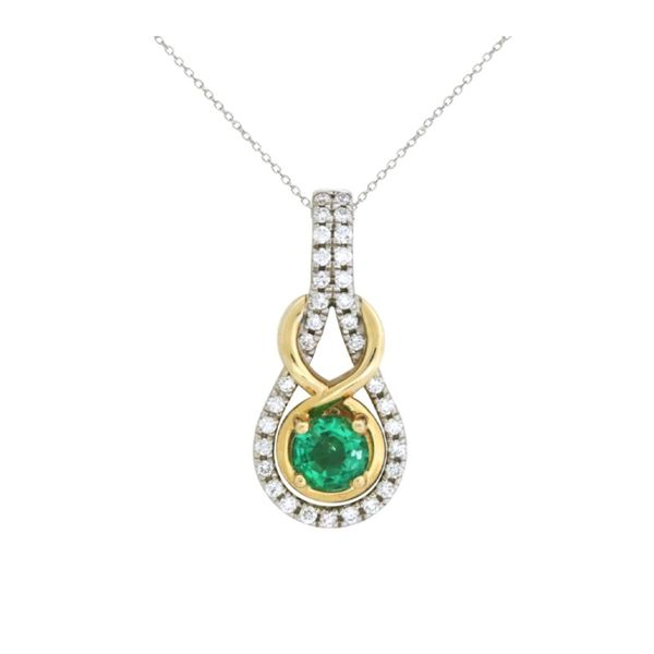 Gorgeous two-tone emerald and diamond necklace Holliday Jewelry Klamath Falls, OR