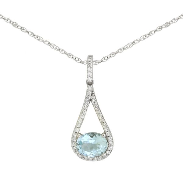 Gorgeous aquamarine and diamond pendant Holliday Jewelry Klamath Falls, OR