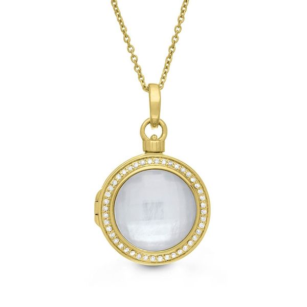 Mother of Pearl/Quartz Locket Pendant Holliday Jewelry Klamath Falls, OR
