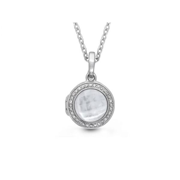 Mother of Pearl/Quartz Doublet Locket Pendant Holliday Jewelry Klamath Falls, OR