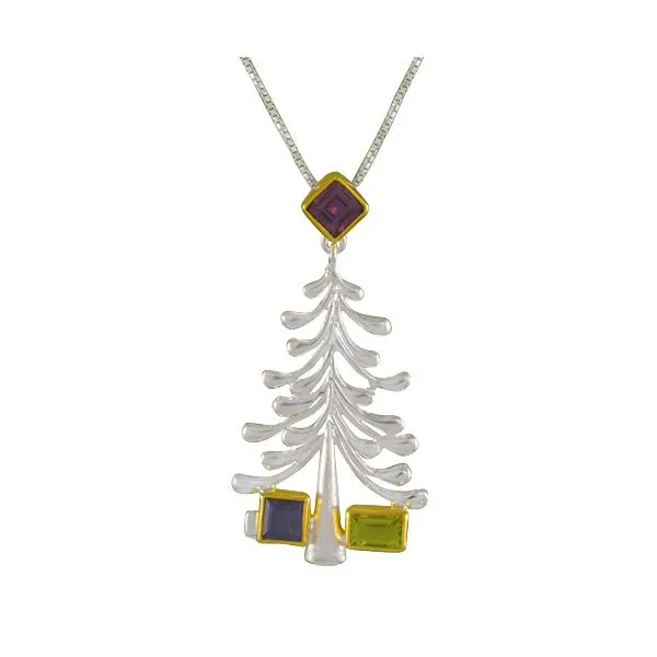 Peridot, Garnet, & Amethyst Tree Pendant Holliday Jewelry Klamath Falls, OR