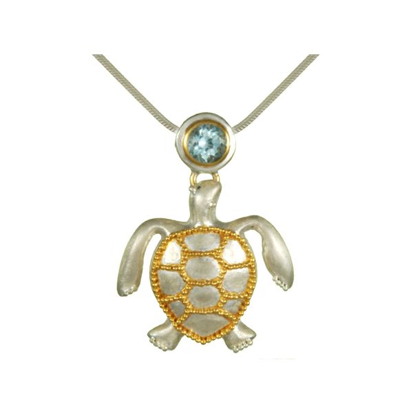 Blue Topaz Turtle Pendant Holliday Jewelry Klamath Falls, OR
