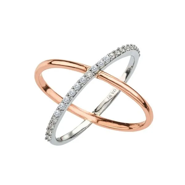 White and Rose Gold Diamond Fashion Ring Holtan's Jewelry Winona, MN