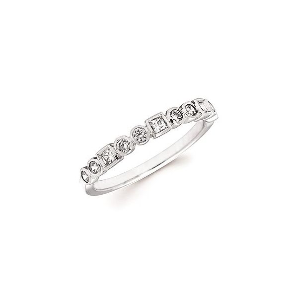 White Gold and Diamond Bezel Set Ring Holtan's Jewelry Winona, MN