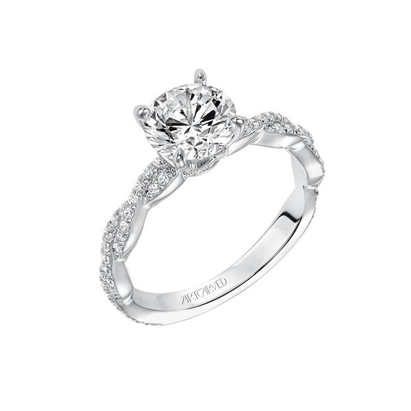 Madeleine Diamond Twist Engagement Ring Holtan's Jewelry Winona, MN