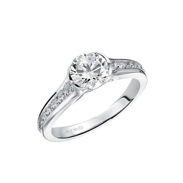 Half-Bezel Solitaire Engagement Ring *SETTING ONLY* Holtan's Jewelry Winona, MN