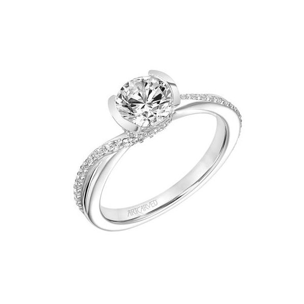 Half-Bezel Twist Engagement Ring *SETTING ONLY* Holtan's Jewelry Winona, MN