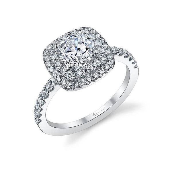 MELODIE - CLASSIC DOUBLE HALO ENGAGEMENT RING Holtan's Jewelry Winona, MN