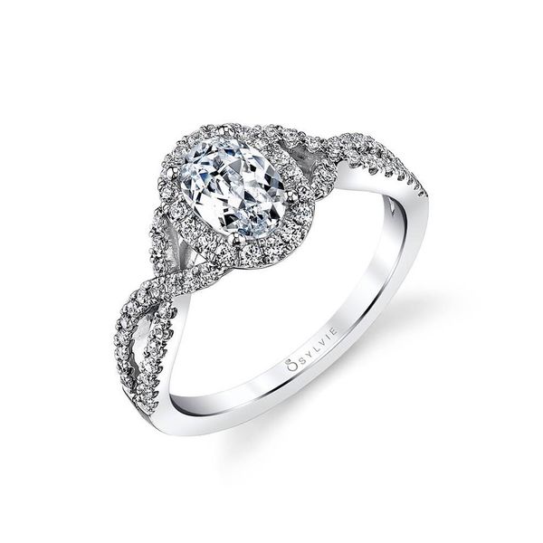 Oval Shaped Spiral Engagement Ring Holtan's Jewelry Winona, MN