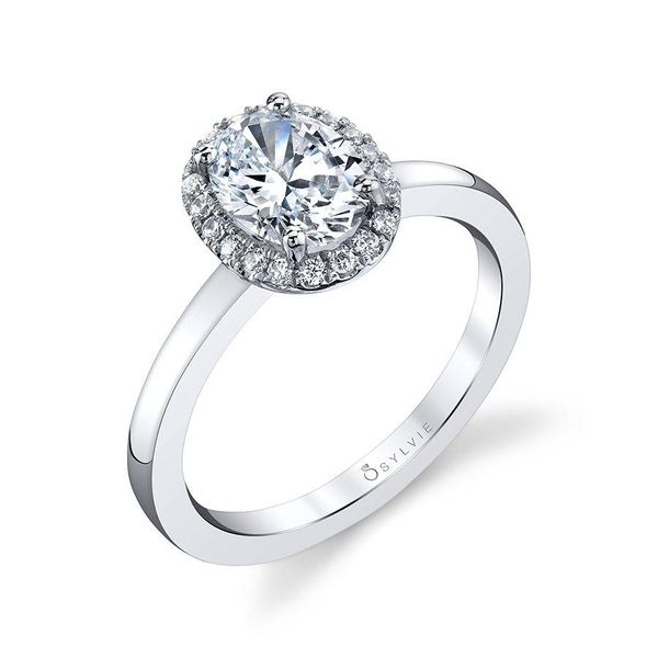 Modern Oval Halo Engagement Ring *SETTING ONLY* Holtan's Jewelry Winona, MN