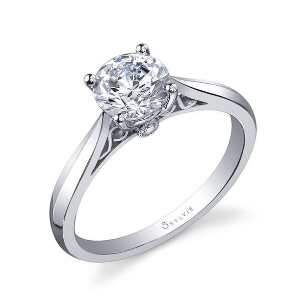 CARINA - ROUND HIGH POLISH SOLITAIRE ENGAGEMENT RING *SETTING ONLY* Holtan's Jewelry Winona, MN