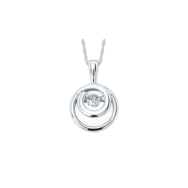 Shimmering Diamonds® Embedded Circle Pendant Holtan's Jewelry Winona, MN