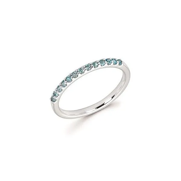 14k White Gold Blue Topaz Stackable Ring Holtan's Jewelry Winona, MN