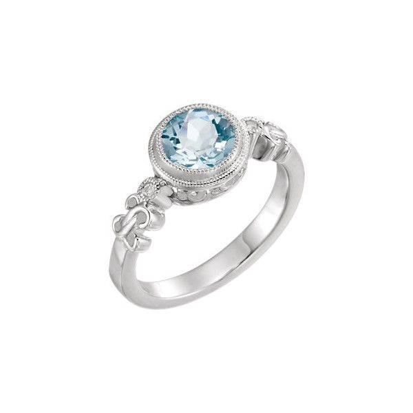 Genuine Aquamarine and Diamond Ring Holtan's Jewelry Winona, MN