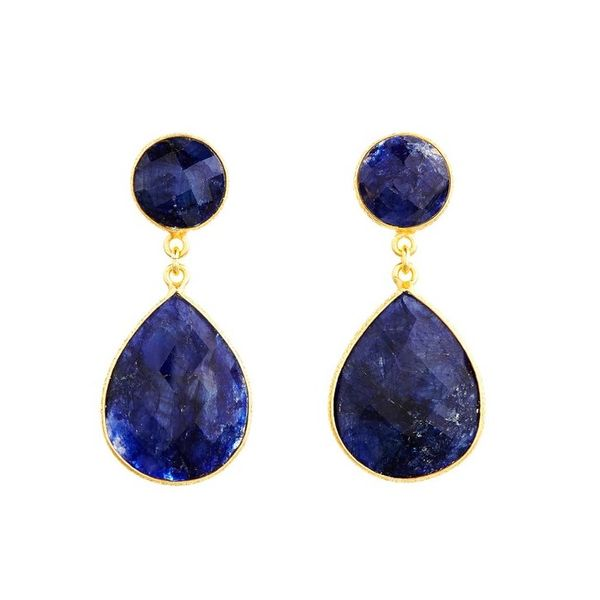 Sapphire Pear Drop Earrings Holtan's Jewelry Winona, MN