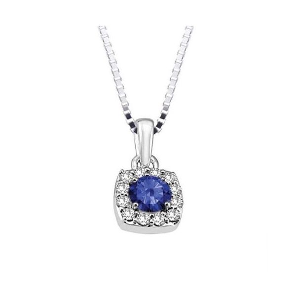 Blue Sapphire and Diamond Pendant Holtan's Jewelry Winona, MN