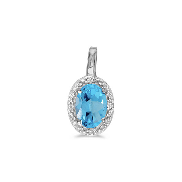 Blue Topaz and Diamond Pendant Holtan's Jewelry Winona, MN