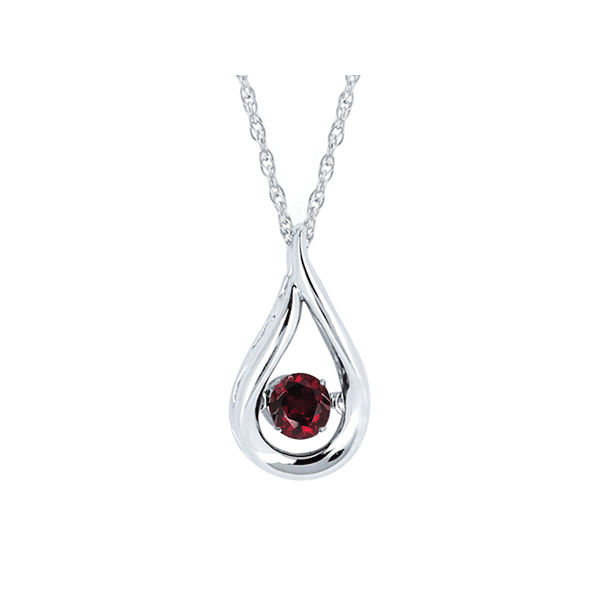 Silver Dancing Garnet Gemstone Pendant Holtan's Jewelry Winona, MN