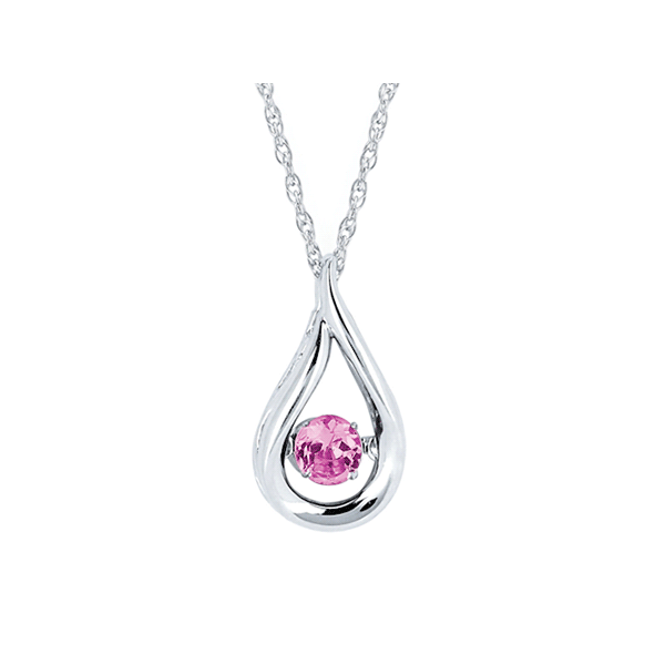 Silver Dancing Pink Tourmaline Gemstone Pendant Holtan's Jewelry Winona, MN