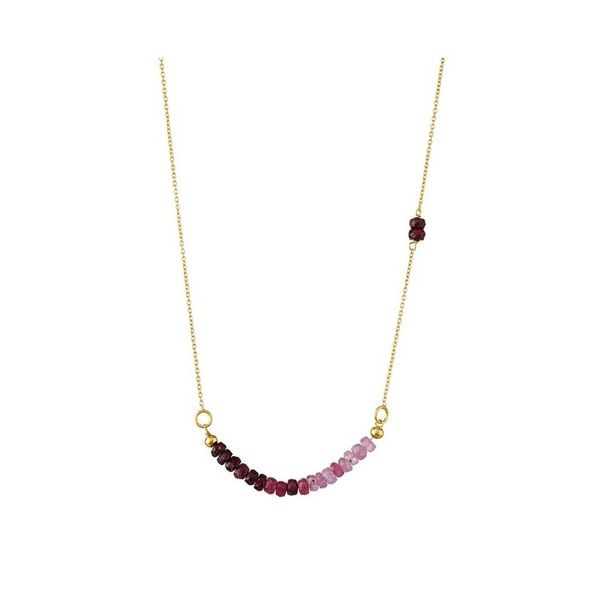 Pink Sapphire Bendable Bar Necklace Holtan's Jewelry Winona, MN